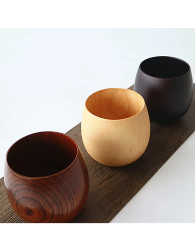 Tazas de madera de abeto Natural